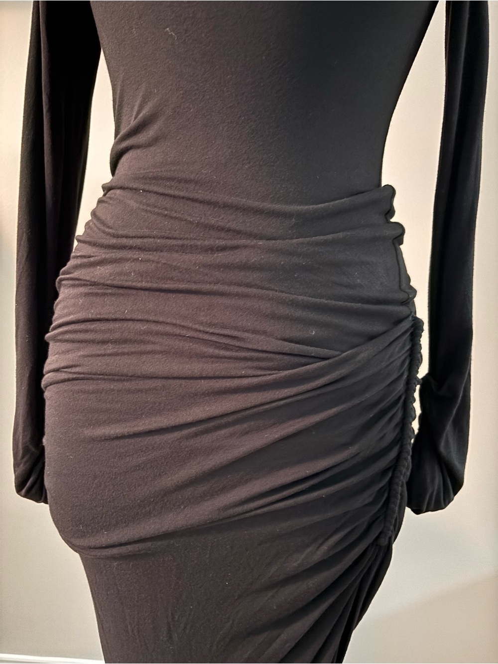 GUESS by Marciano Black Long-Sleeve Ruched Bodycon Dress - Picture 6 of 6